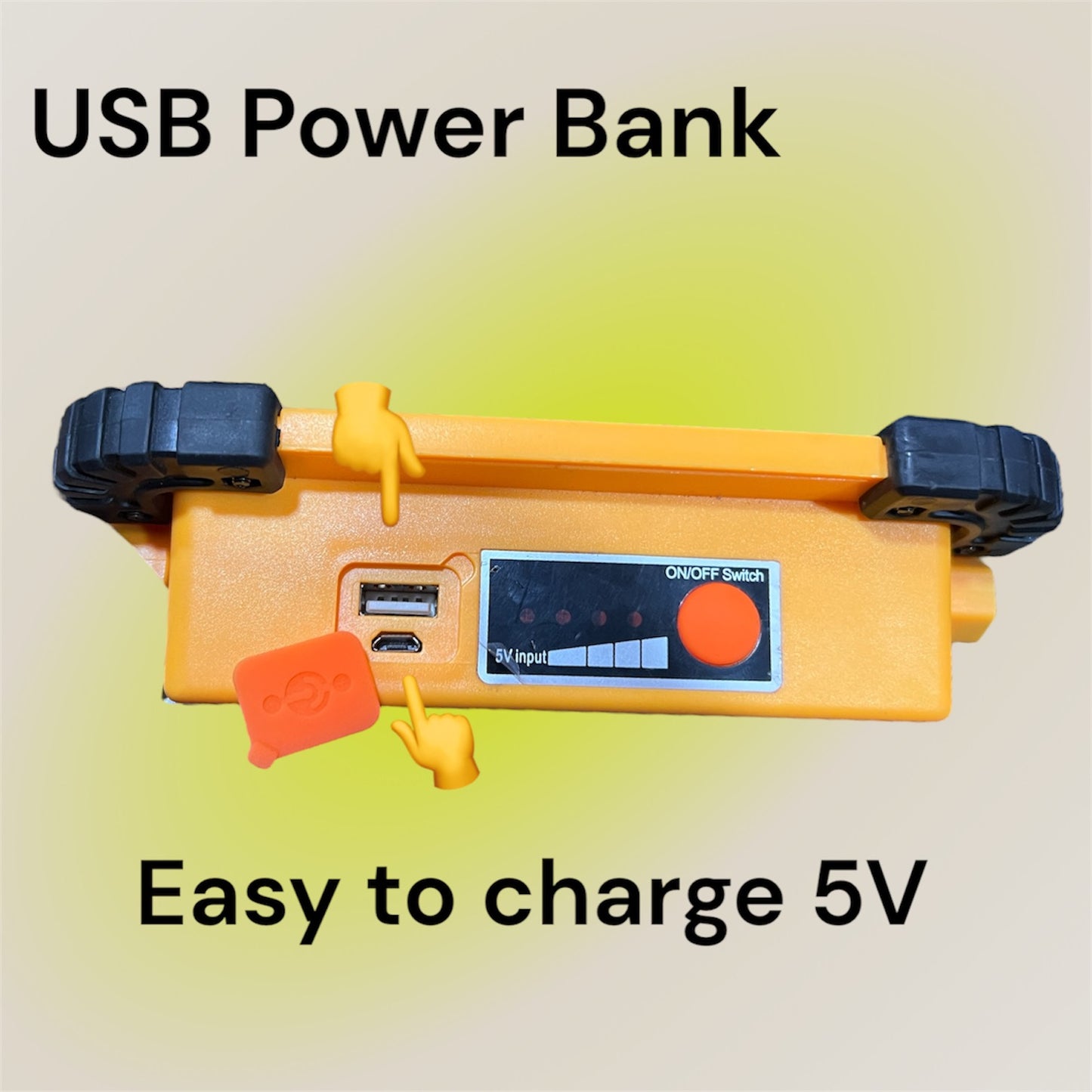 Solar Light With Mobile Power Bank HID Lights