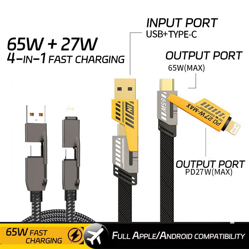 4 in 1 Fast Charging Cable for iPhone and android