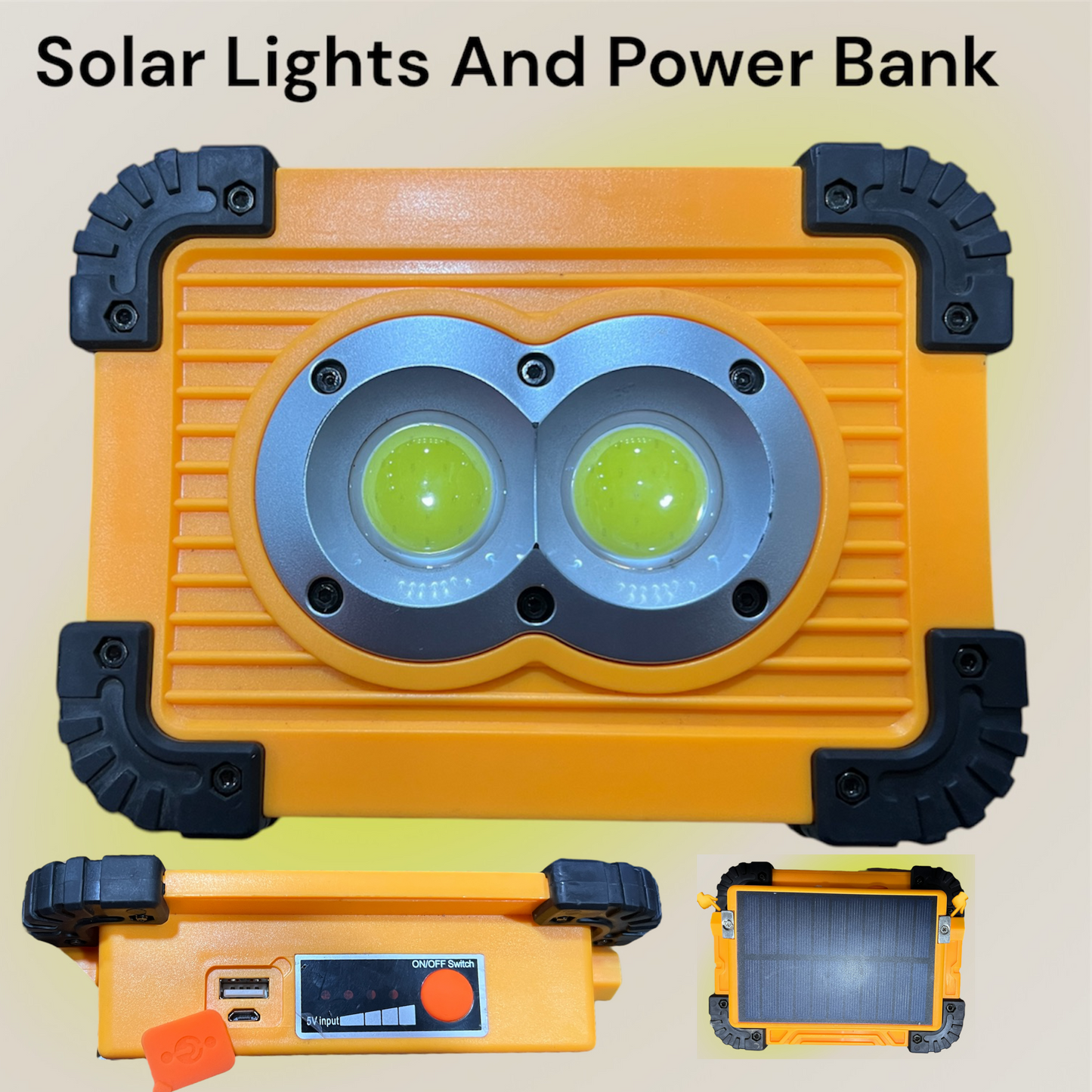 Solar Light With Mobile Power Bank HID Lights