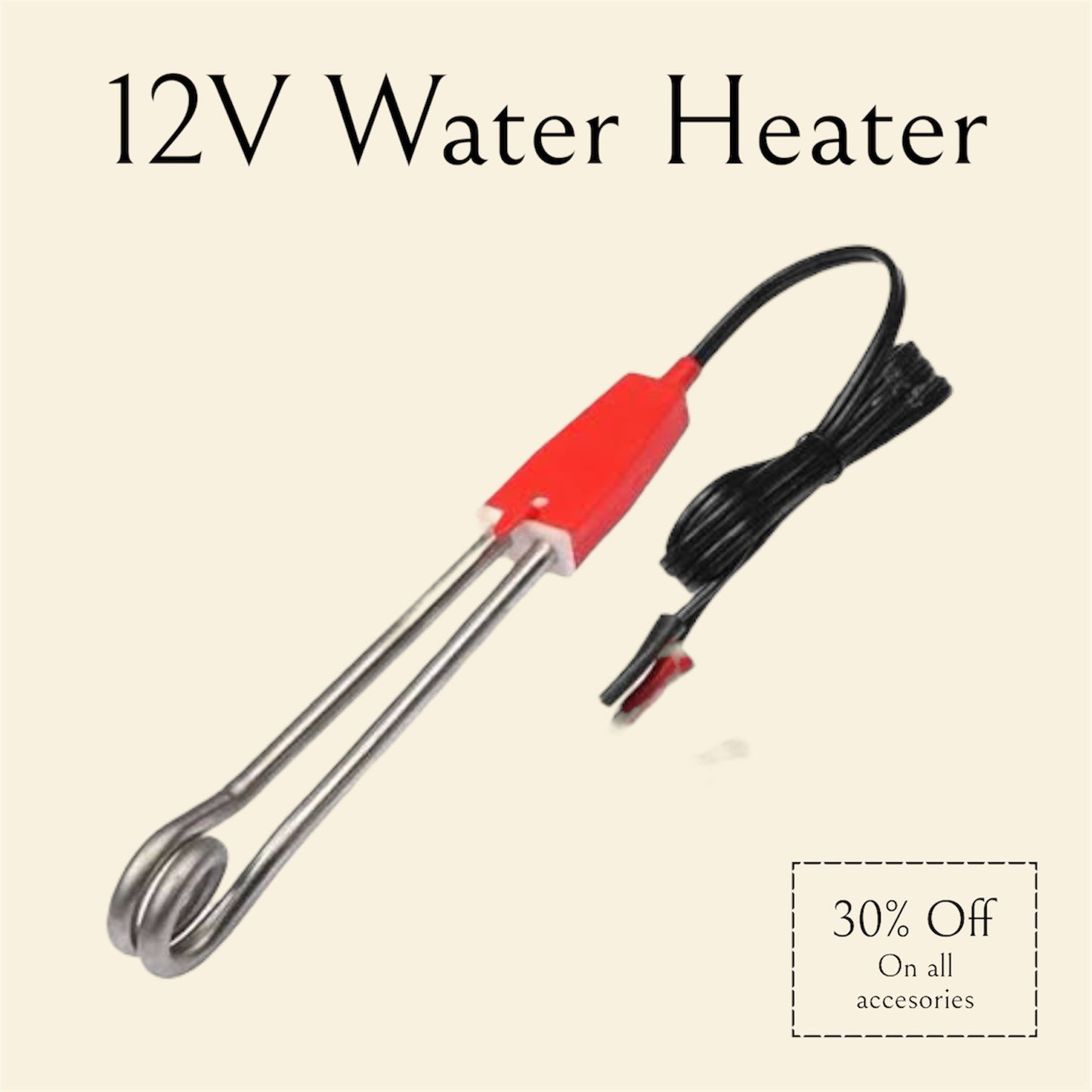 12V Solar Water Heater 150W - DC Water heater 12V/24V