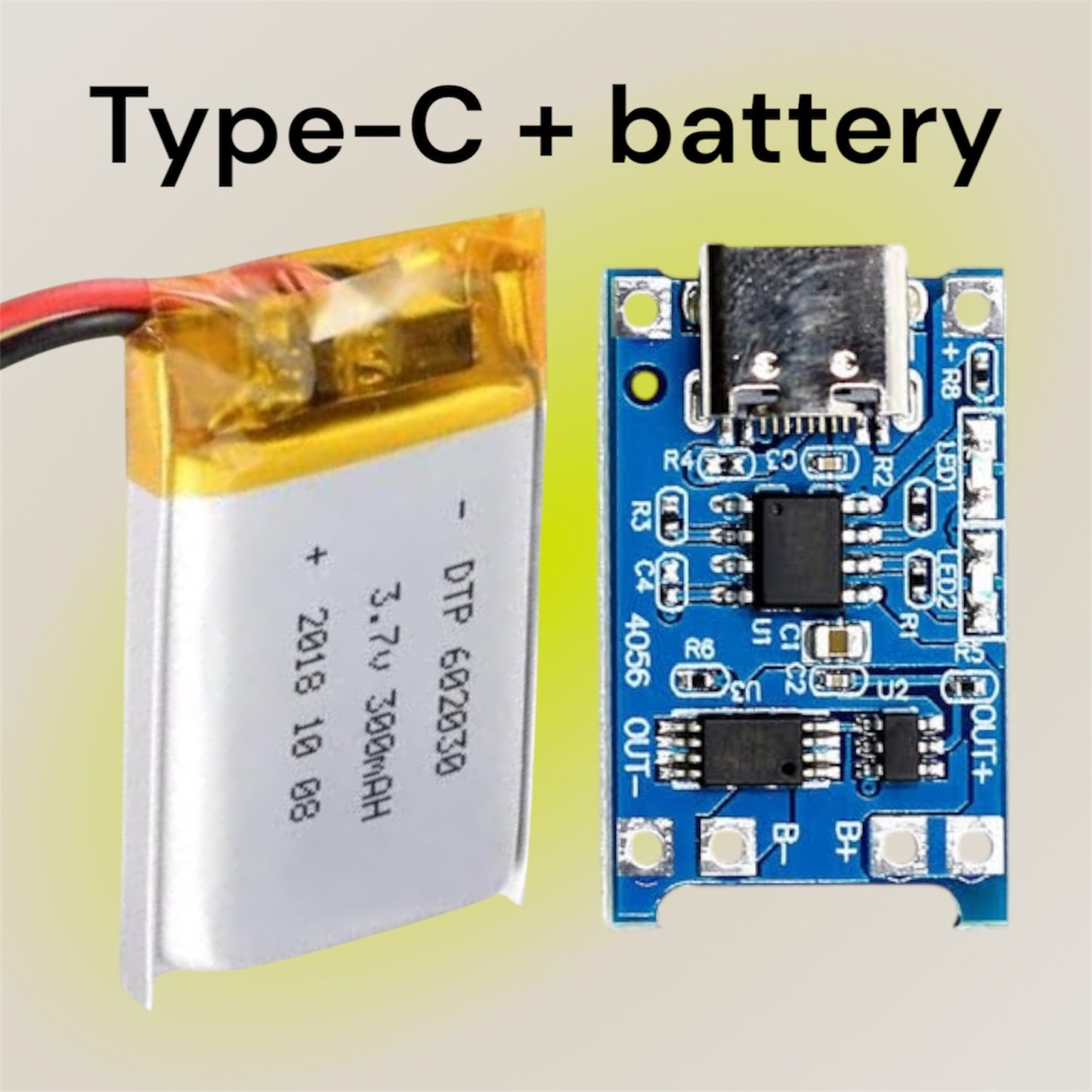 1Pc tp4056 1Pc 3.7V Battery Remote Rechargeable Module And any 2Cells Alternate