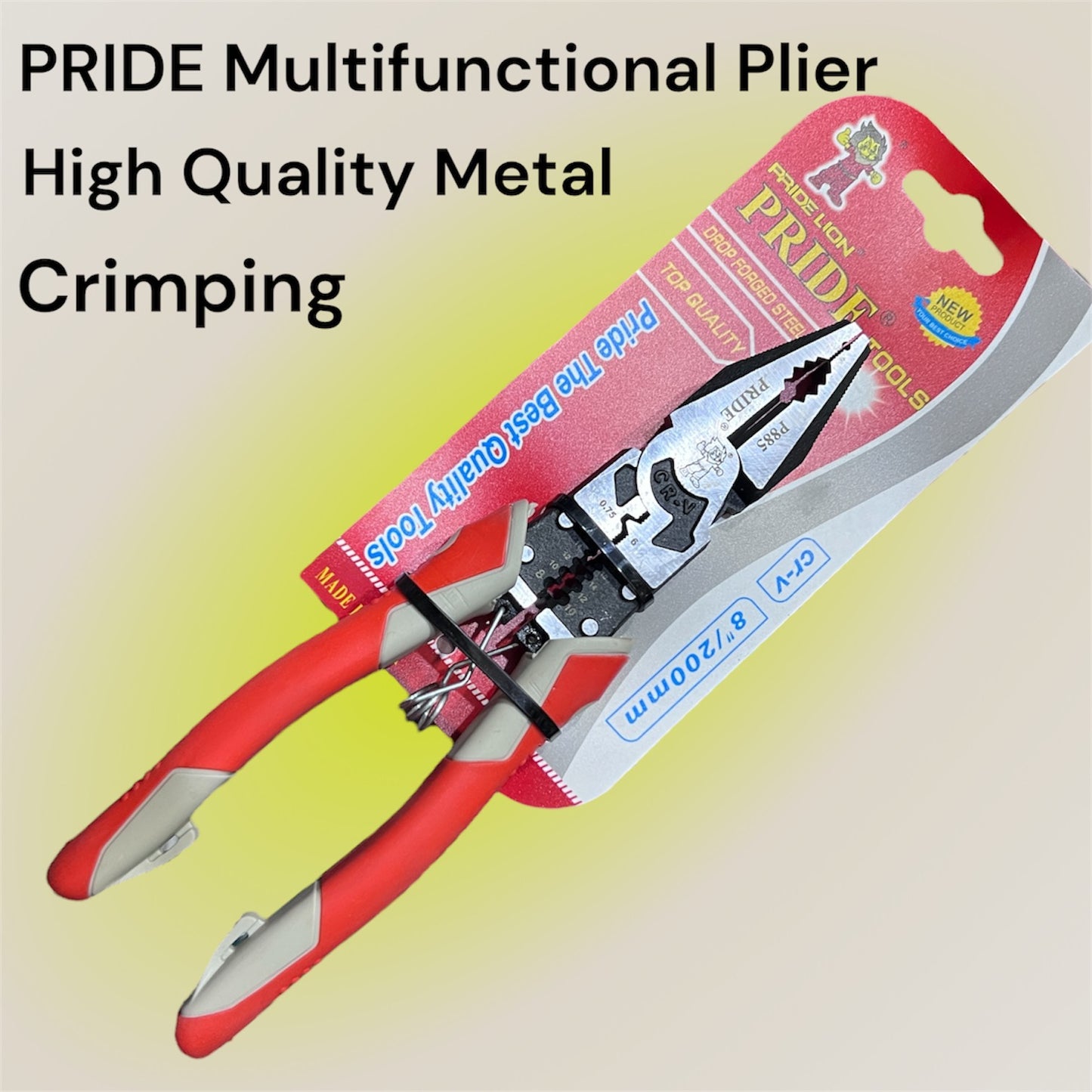 Pride Multifunctional High Grade C-RV Steel Pliers - Pride P885