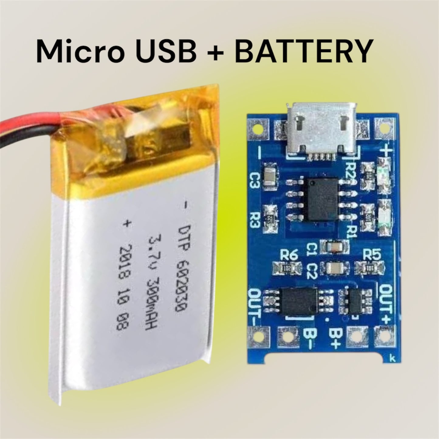 1Pc tp4056 1Pc 3.7V Battery Remote Rechargeable Module And any 2Cells Alternate
