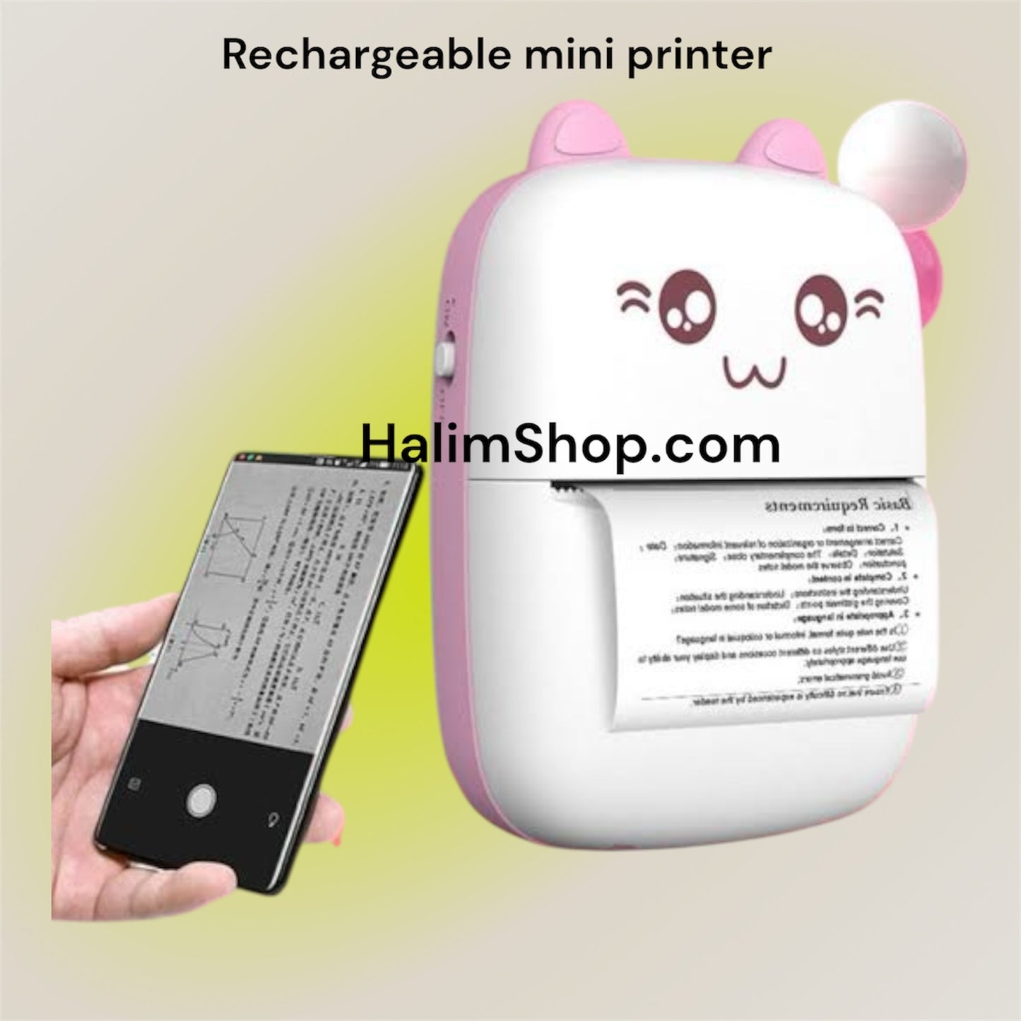 Portable Thermal Mini Photo Printer