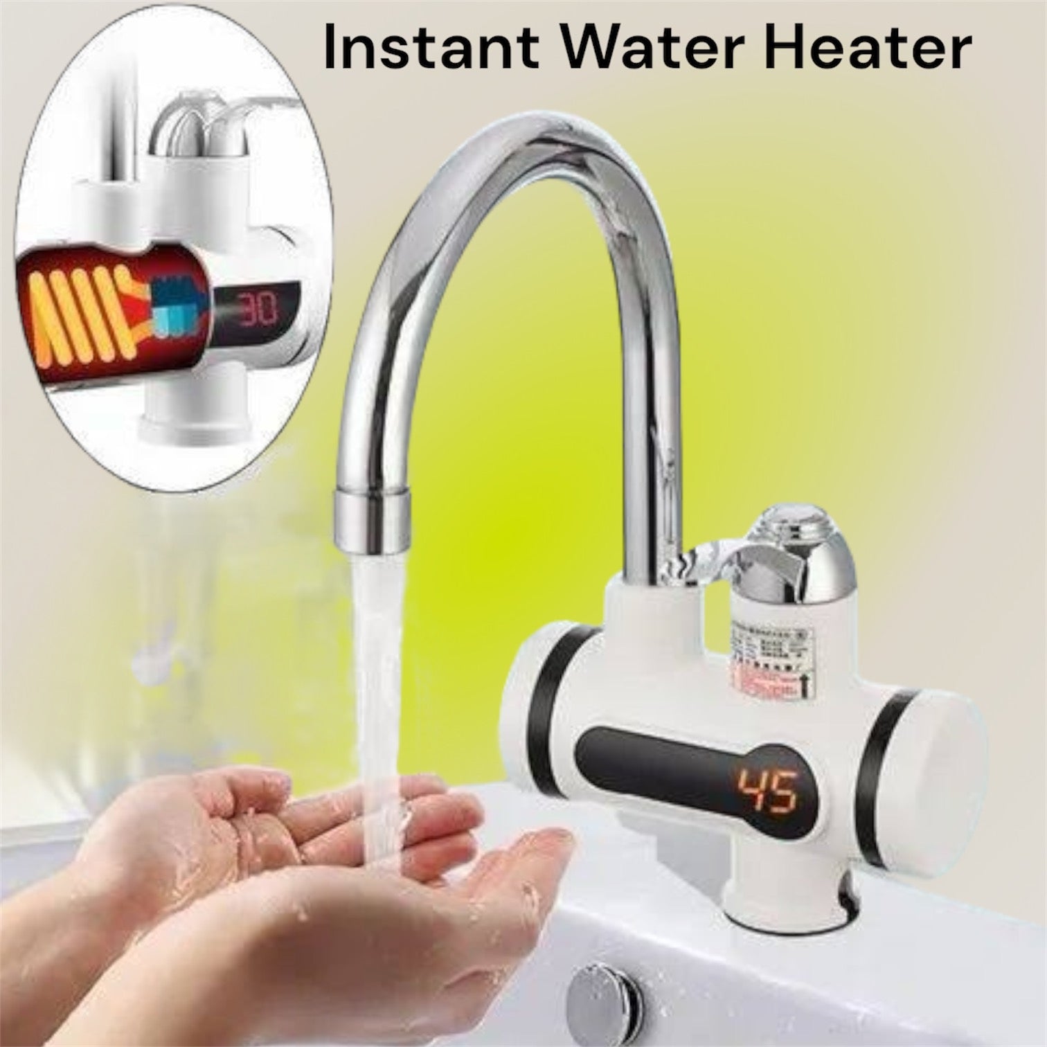 Electric Instant Geyser Water Tap Hot Water Tap – Halim Electronic