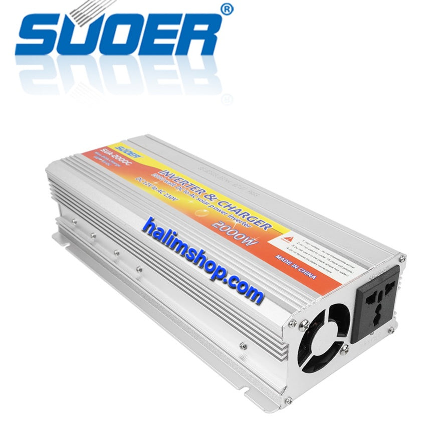 Suoer 2000W inverter 12V 220V Power Inverter with 20A Charger Local