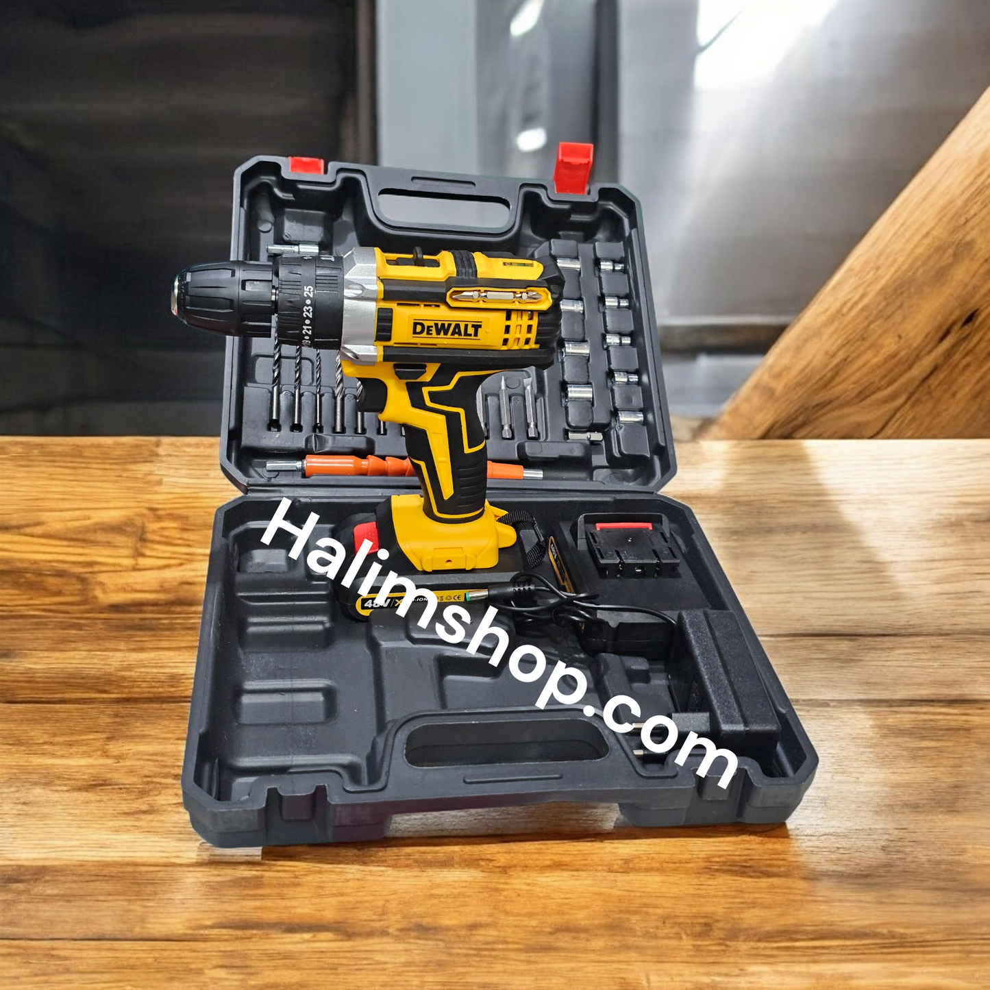 DeWalt Rechargeable Drill Kit with 48V Double Batteries