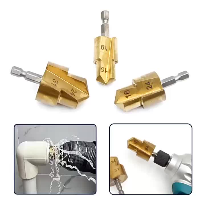 PPR Lifting Drill Bit Set Hole Opener 3 Pcs for Plumbing Works
