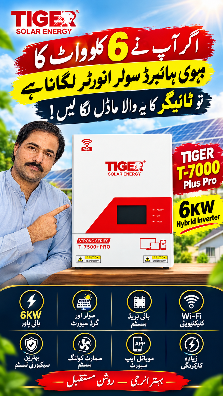 Tiger T7000+ Pro Tiger Strong Series 6kw pro model