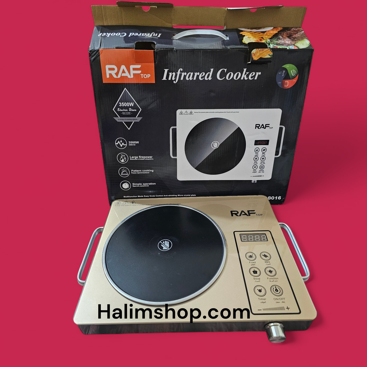 RAF STOVE Original - Infrared Original Stove 2500W - Solar stove
