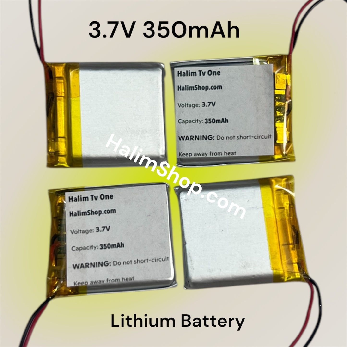 Lithium ion battery 3.7v 4.2v 350mAh