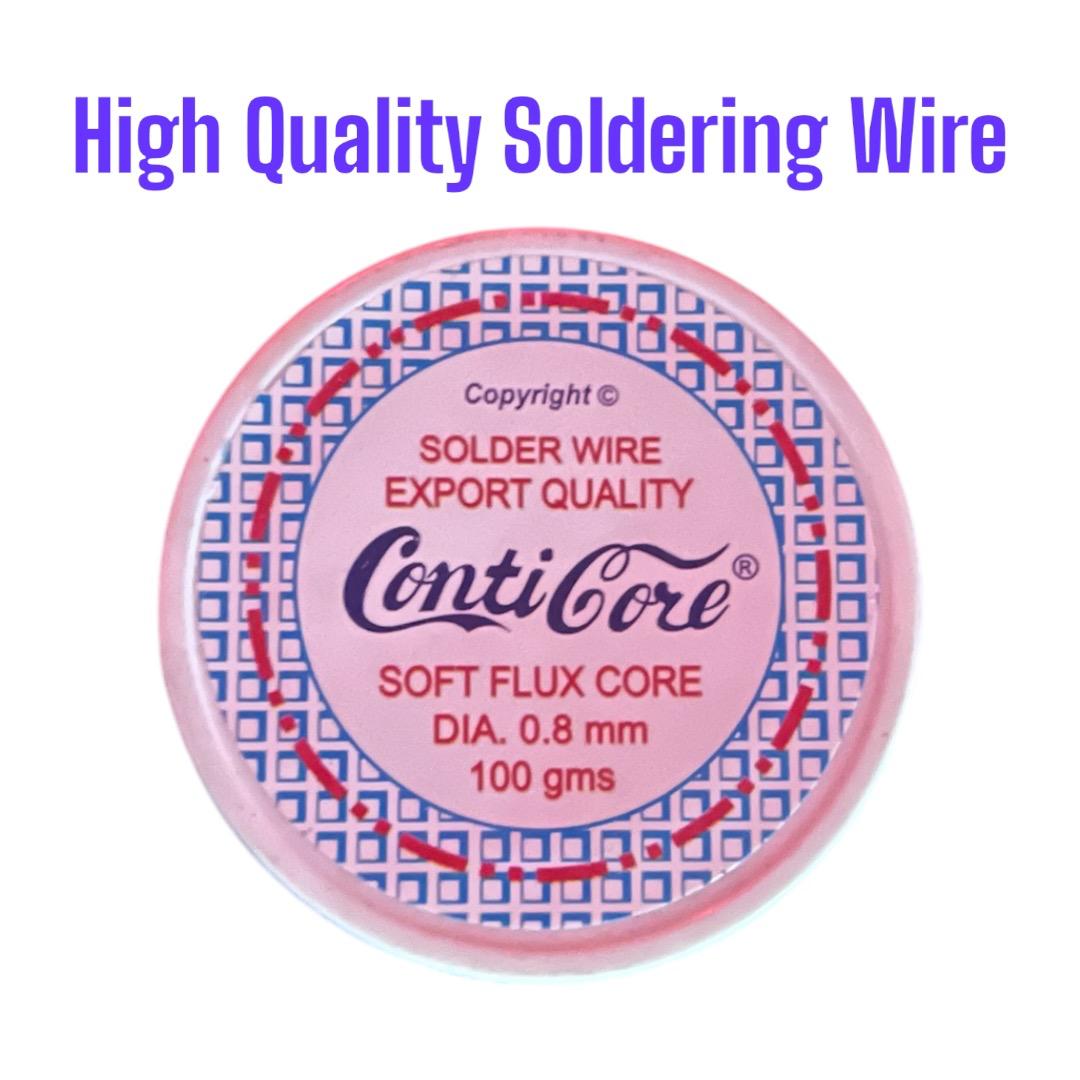 Solder Wire Soft Flux 0.8mm 50g/100g Conticore Soldering Wire Roll 1pc and 2 pcs | best soldering waire for any soldering iron