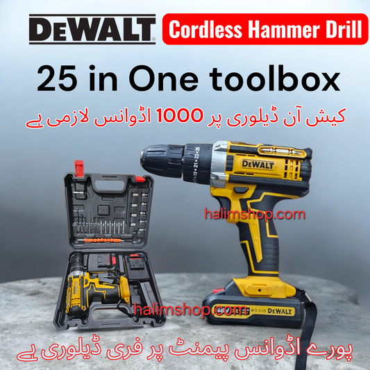 DeWalt Rechargeable Drill Kit with 48V Double Batteries