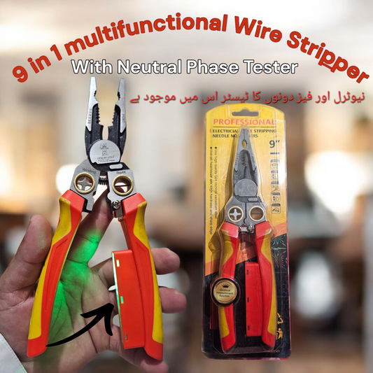 PRIDE 9 in 1 Multifunctional Wire Stripper With Electricity Tester
