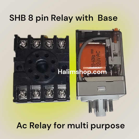 SHB 8 pin Relay 220V Ac 10A  60.12 With 8pin Relay with Base