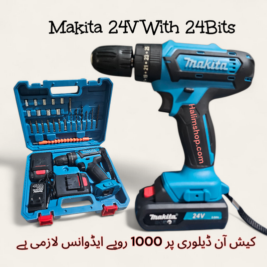Makita 24V Cordless Hammer Drill Set